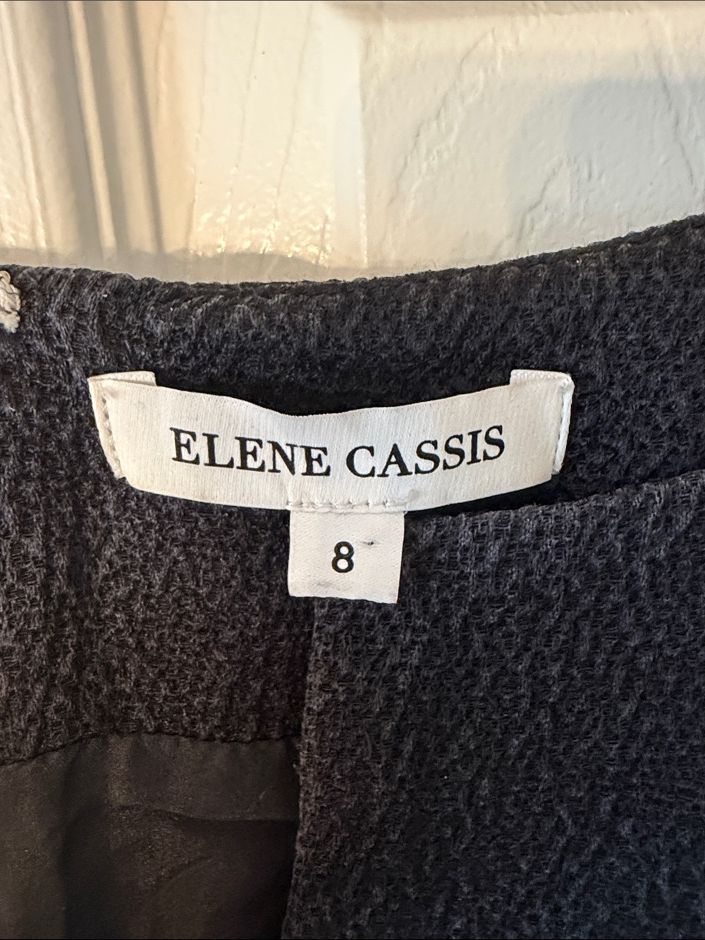 Elene Cassis Black and Cream Split-Panel Midi Dress - Picture 3 of 4